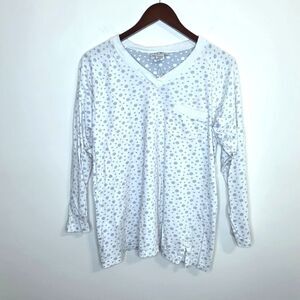 L.L. Bean Polka Dot Pajama Top Size Medium